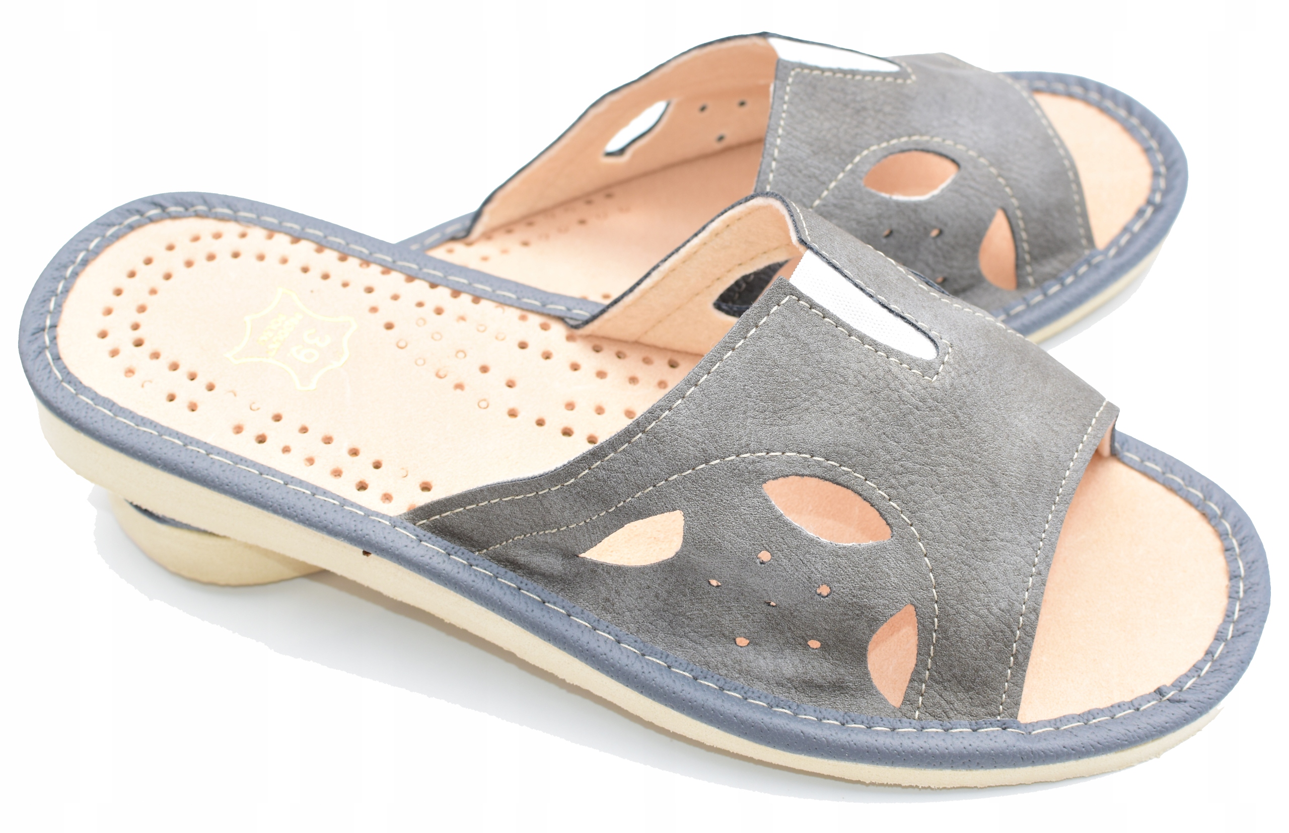 Kapcie Damskie R. 41 - 26 CM Kolor szary