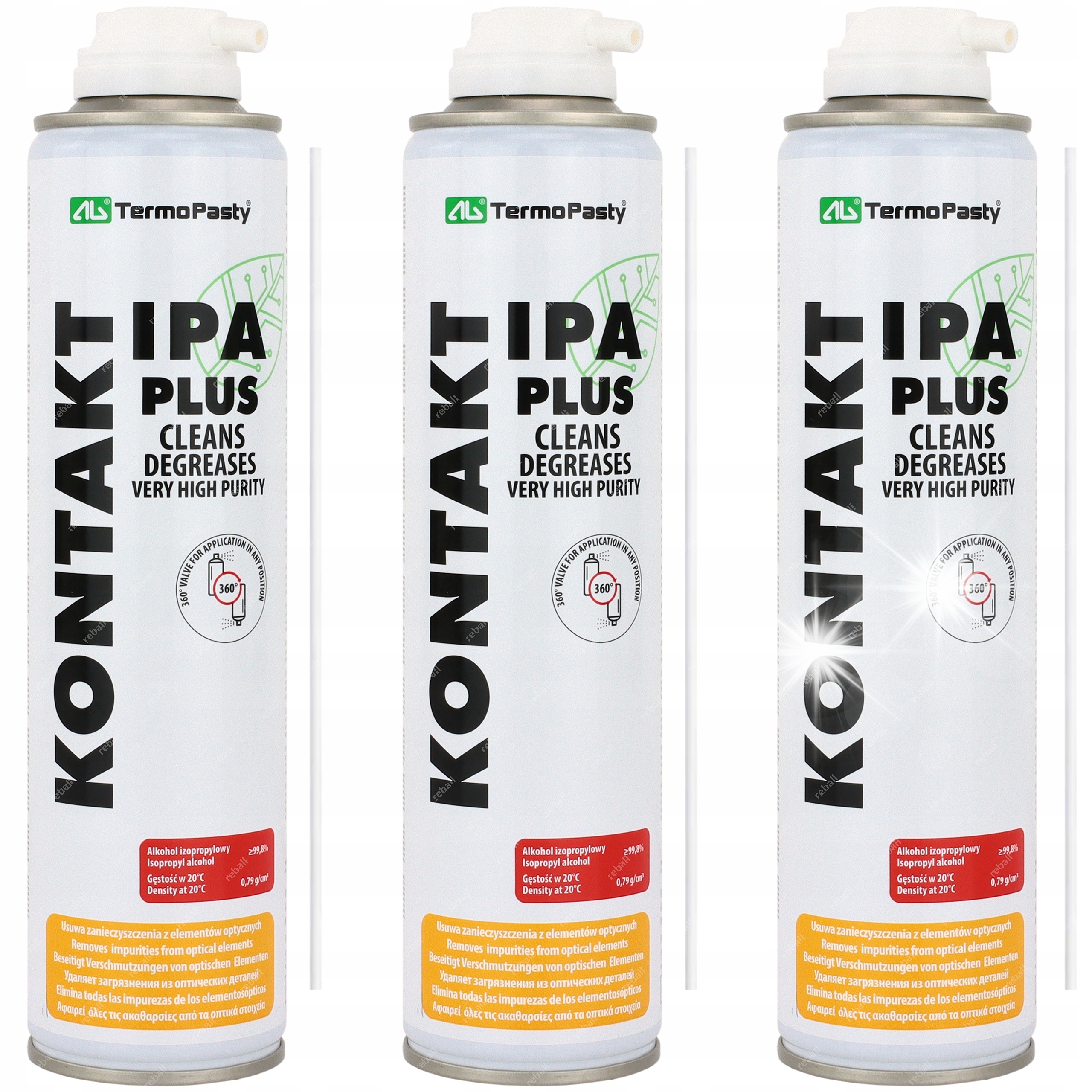 KONTAKT IPA PLUS 99,9% ALKOHOL IZOPROPYLOWY IZOPROPANOL SPRAY 3x 300ml
