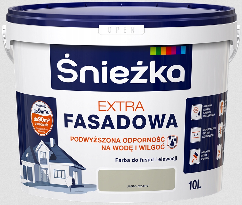 Śnieżka Extra Fasadowa 10L Jasny Szary