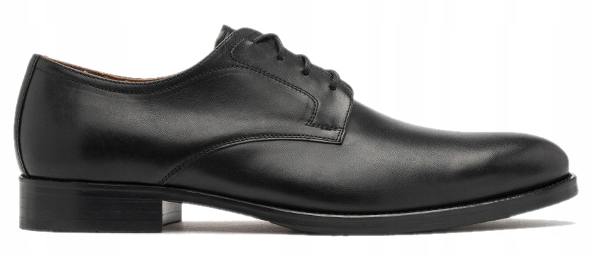 Ryłko Černý Kožený Pánský Oblekové Boty Elegantní 40