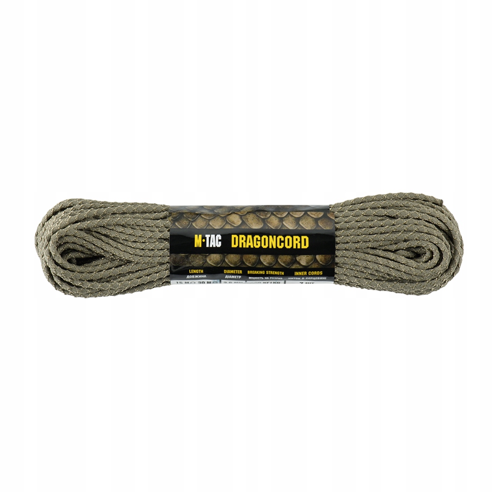 Paracord M-Tac Dragoncord 15 m 3,6 mm olivový pevnost 260 kg