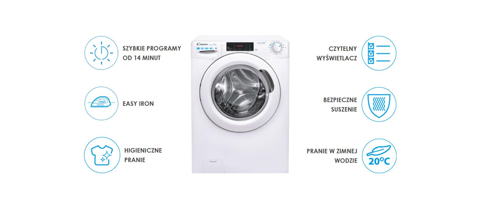 Pralko-suszarka wolnostojąca Candy CSOW 4855TE1S Marka Candy