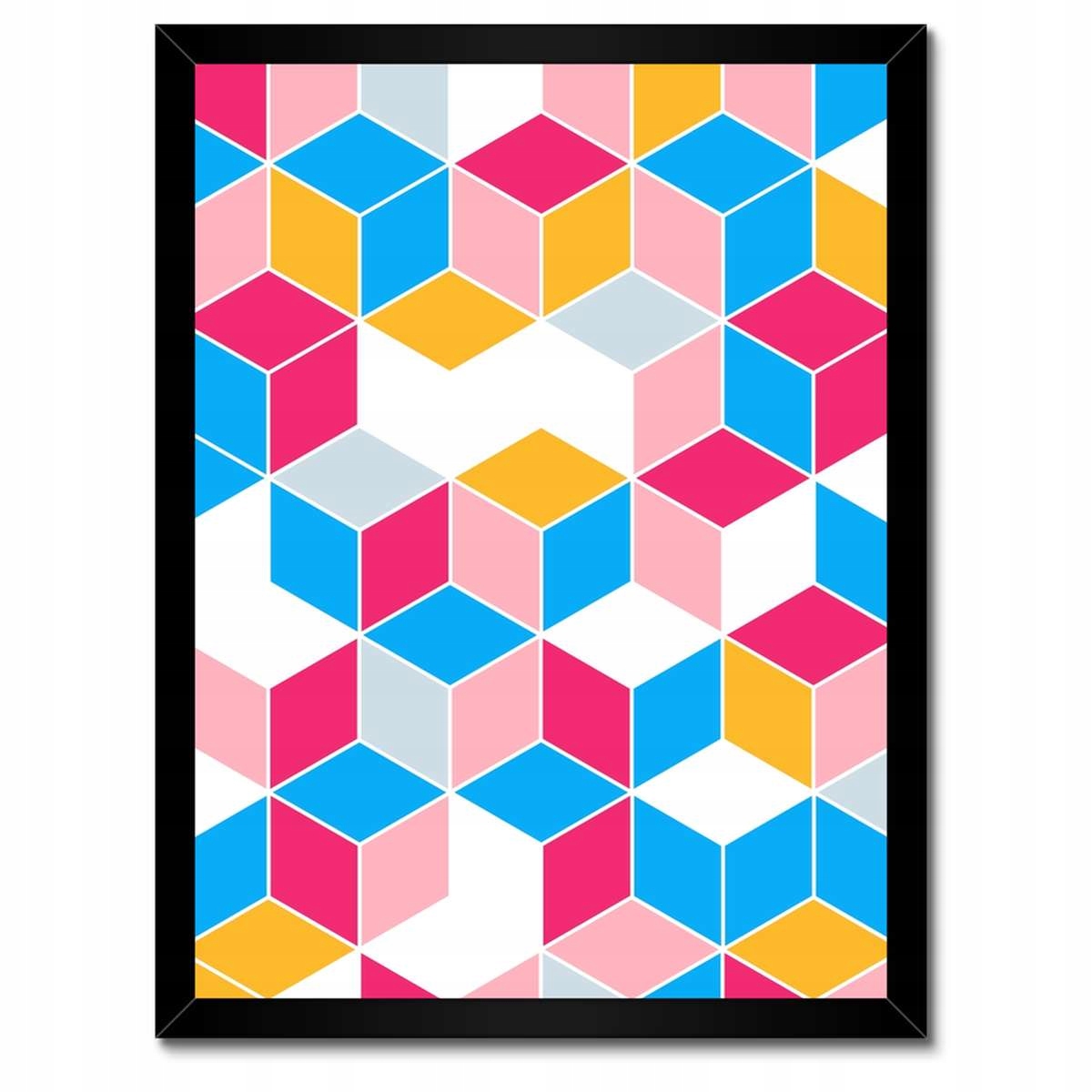 Plakáty v rámu 30x40 Barevné kostky