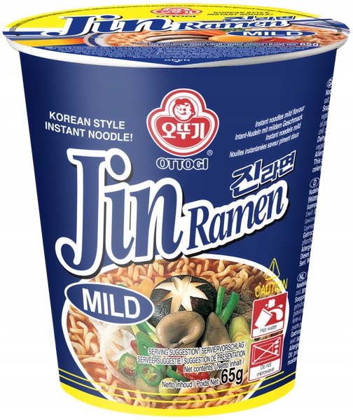 

Zupa Jin Ramen Mild w kubku, łagodna 65g Ottogi