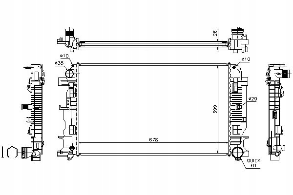 Nissens Chladič Motoru (manuální, S Prvky Asistent řidiče #28