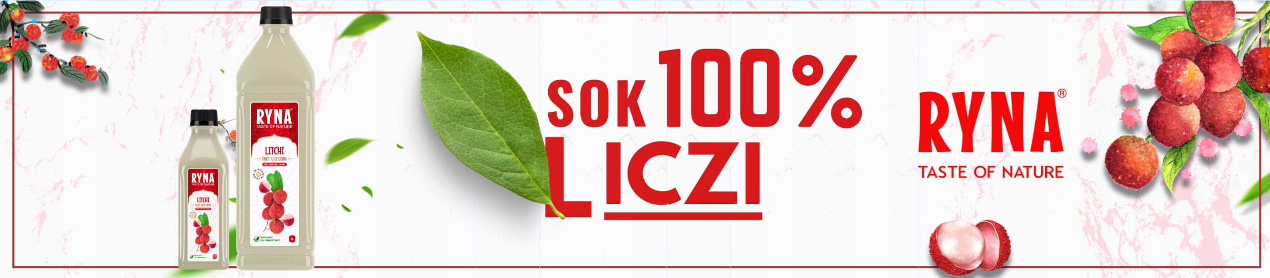 RYNA LITCHI JUICE DRINK 1L Volume 1000 ml