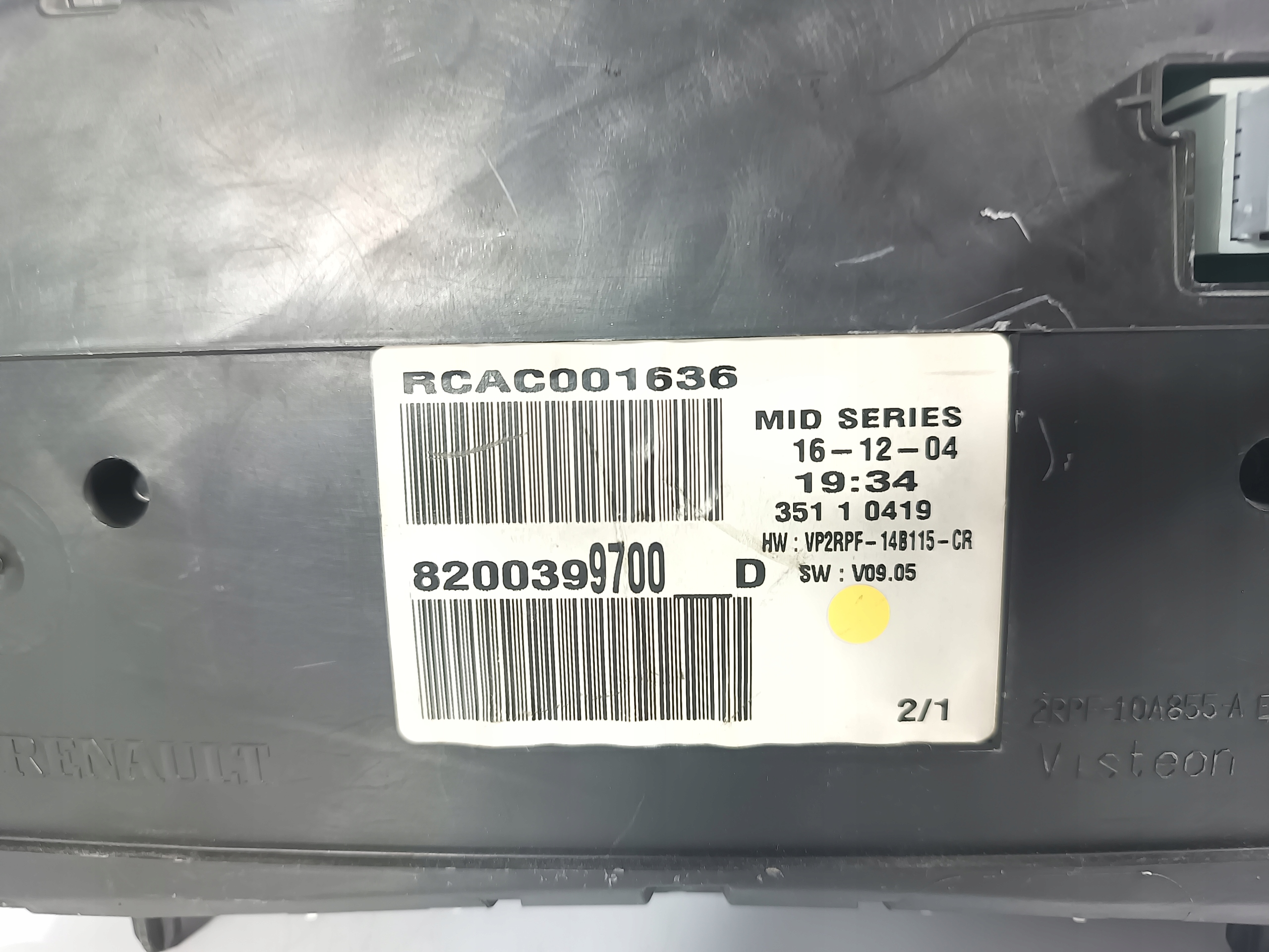 Megane 2 II 03-09 dials dials tachometer 1.5DCI OE 8200399700D