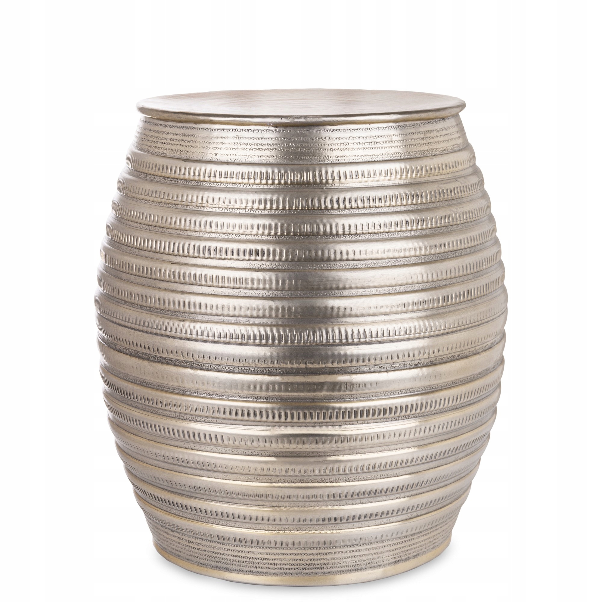 Konferenčný stolík pomocný stolík retro dekoratívny strieborný kovový