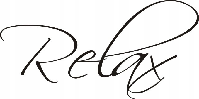 

Napis na ścianę, naklejka - Relax - 73