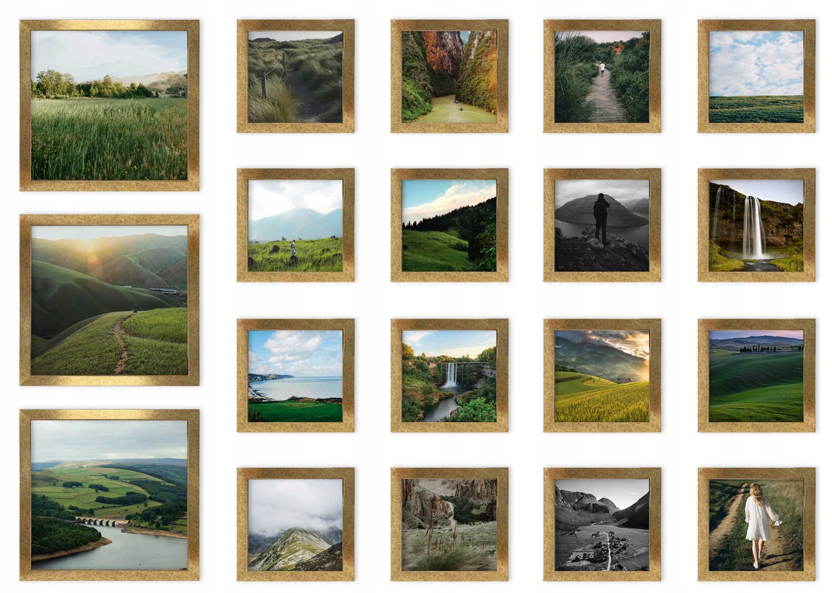 Multirama Lima sada rámečků na fotografie, zlatá strana