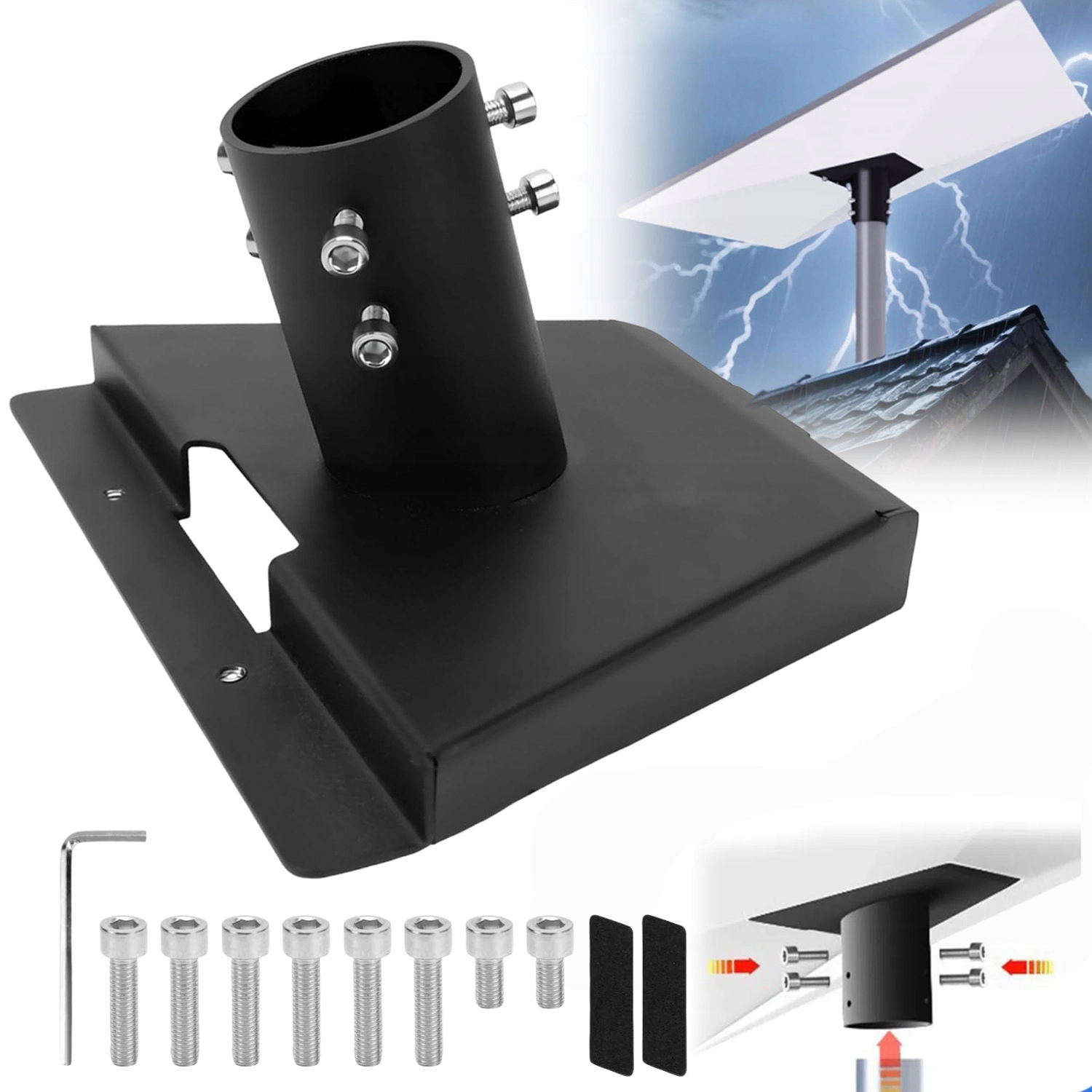 Starlink Adapter Uchwyt Montażowy Do Anteny Gen 3 V3, Do Rur, Metalowy