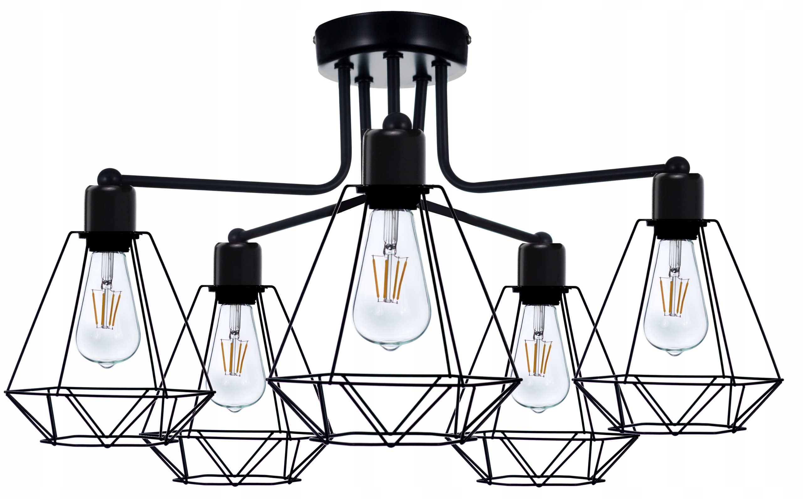 

Lampa Wisząca Sufitowa Żyrandol Brylant Loft Drut