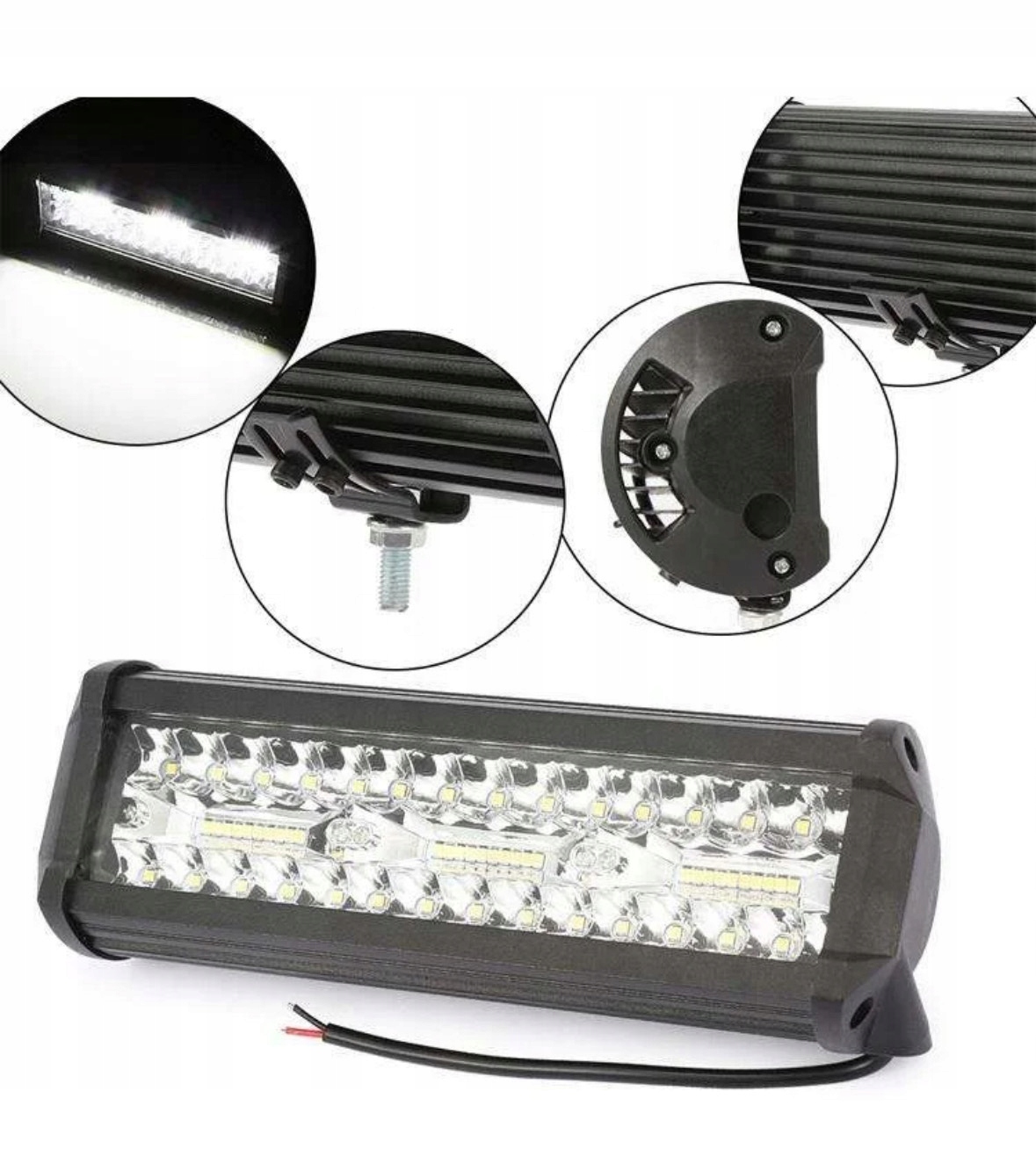 HALOGEN SZPERACZ LAMPA ROBOCZA 12V 24V 180W LED Strumień świetlny 15000 lm