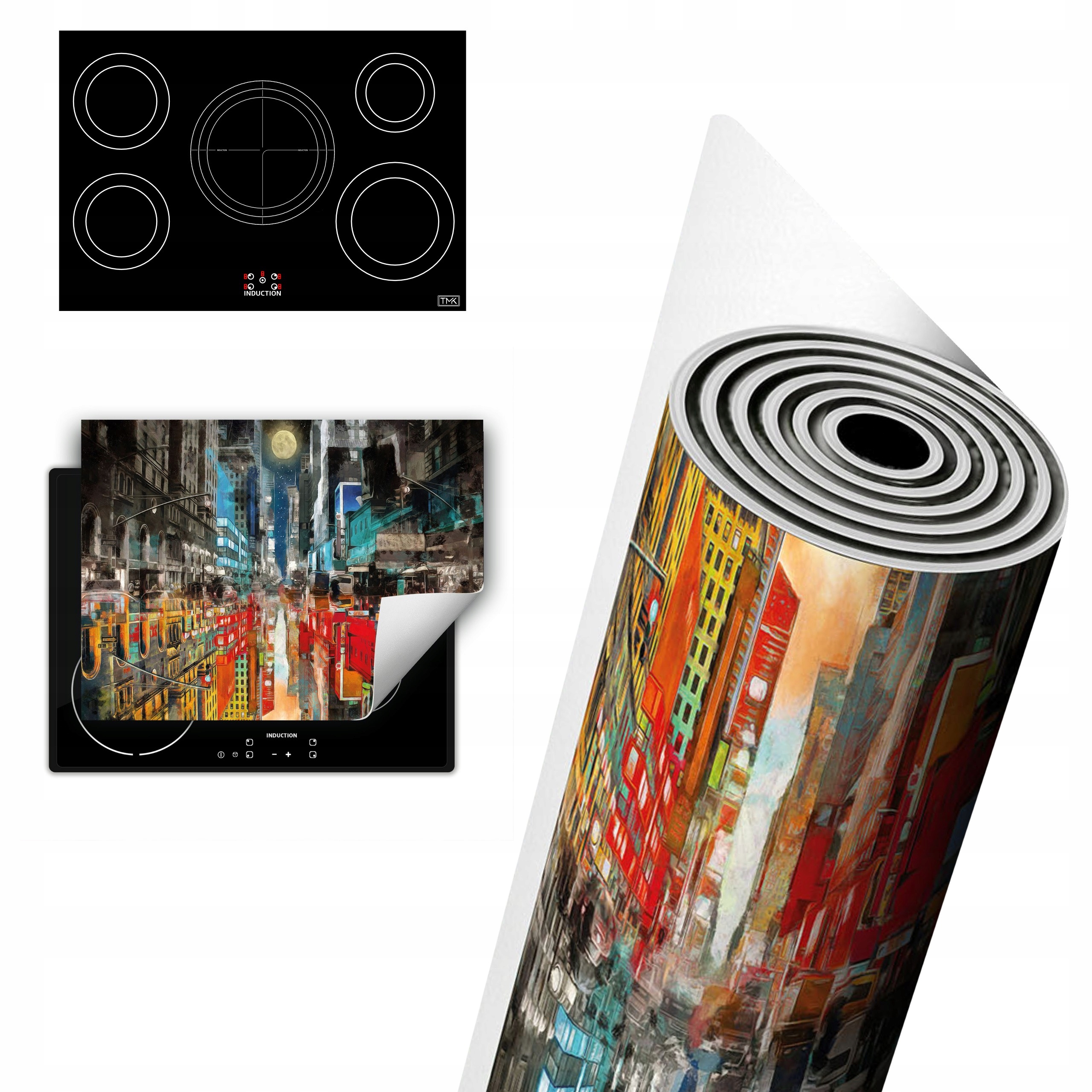 Vinylová Ochrana Na Indukci Pracovní Desky 80x52 město