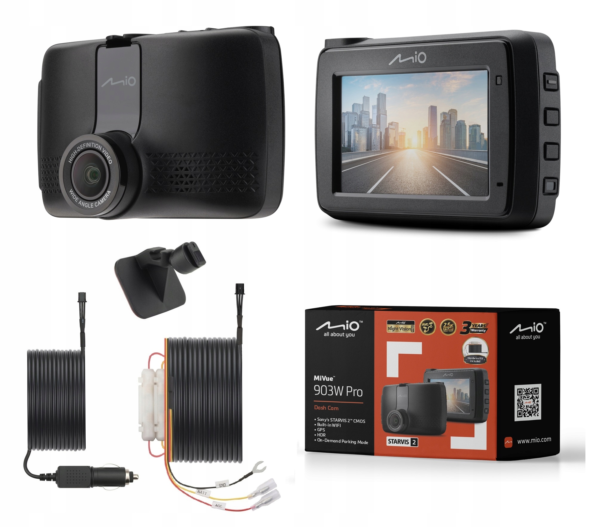 REJESTRATOR TRASY MIO MiVue 903W Pro HDR STARVIS 2 SMARTBOX