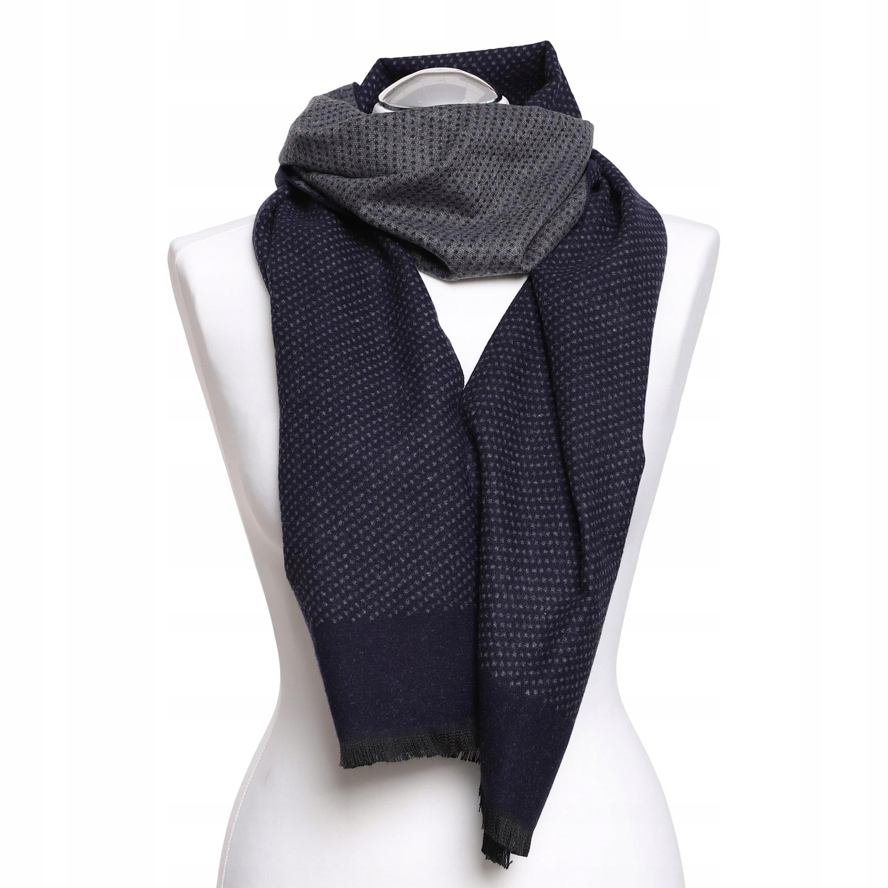 Elegancki Szal Męski Szalik Dwustronny Jesienny Zimowy CIEPŁY Modny MORAJ Marka Moraj