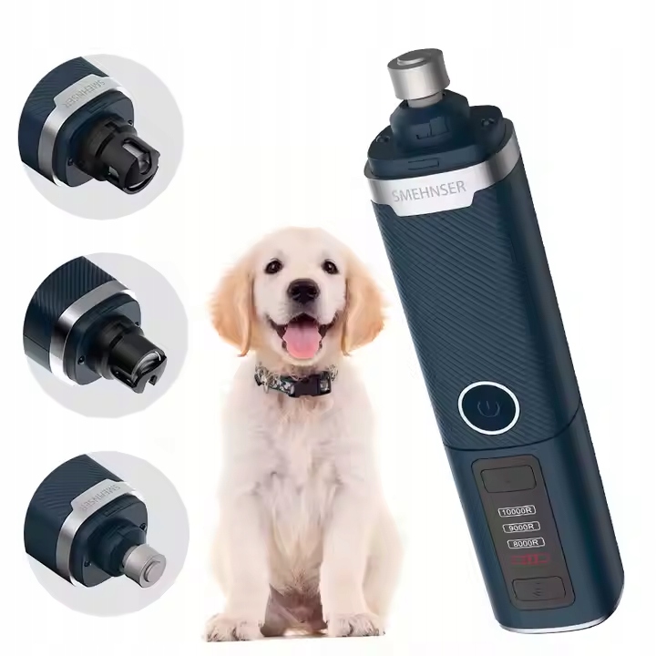 Levně Pilník na drápky pro psy a kočky Akumulátorový Tichý Profesionální Přenos