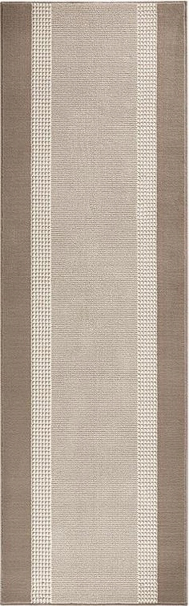 Běhoun 80x200 cm do chodby-předsíně, moderní, béžovo krémový, měkký