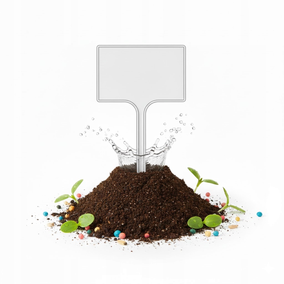 Tabliczki Etykiety do ROŚLIN 7x10,5cm KWIATÓW WARZYW do OPISU BIAŁA