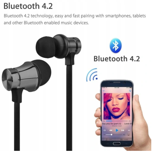 SŁUCHAWKI DOUSZNE BLUETOOTH SPORTOWE PROFILOWANE Marka Camils