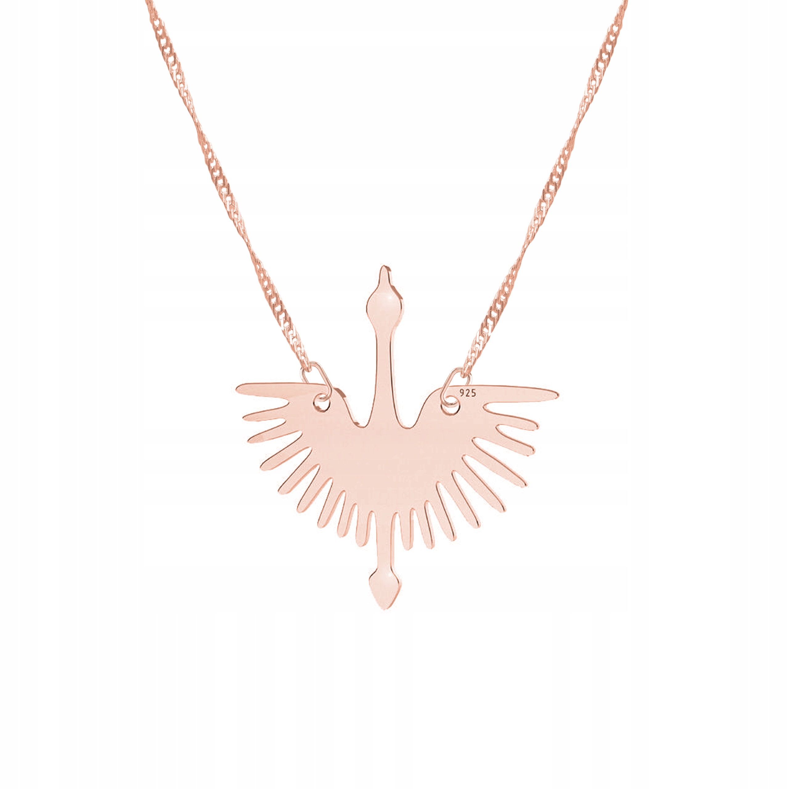 Řetízek zlatý náhrdelník 925 Jeřáb Zvíře