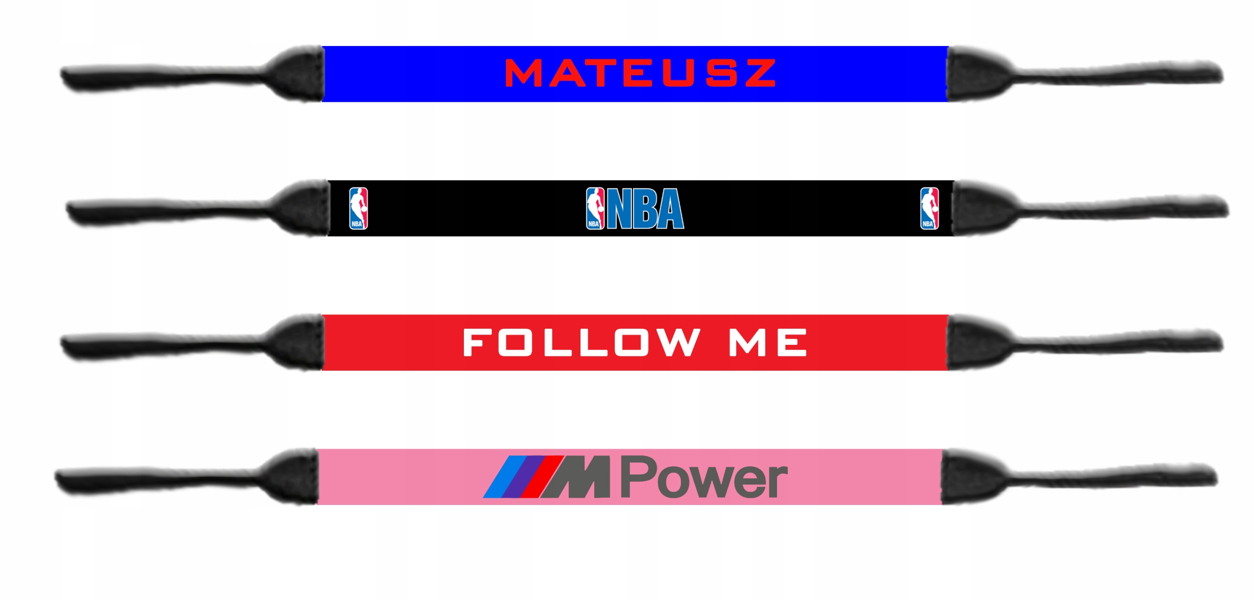 Taśma do okularów. Gumka do okularów z nadrukiem.