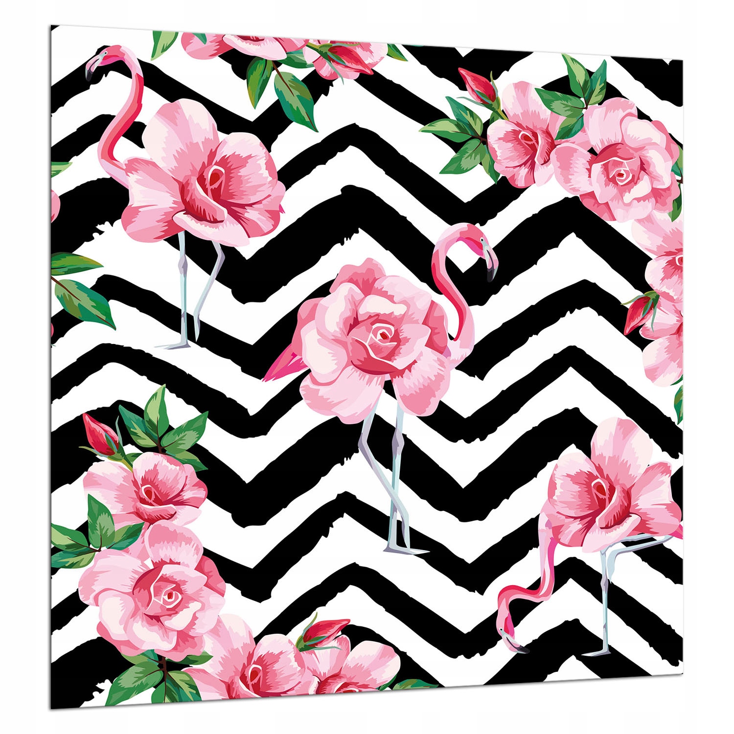 Skleněná Ochranná Deska 60x65 Plameňák
