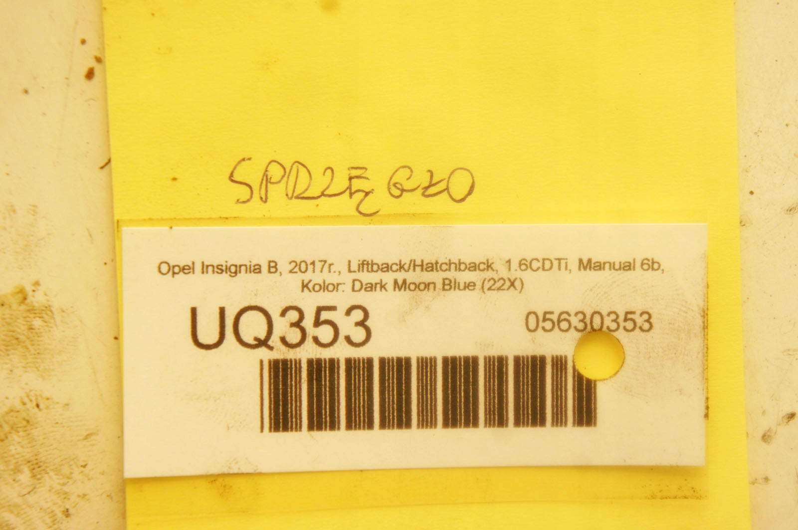 UQ353 opel INSIGNIA B 1.6 сцепление Комплектная 55485505