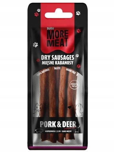 4x Buba More Meat Kabanosy vepřové jelen 70 g