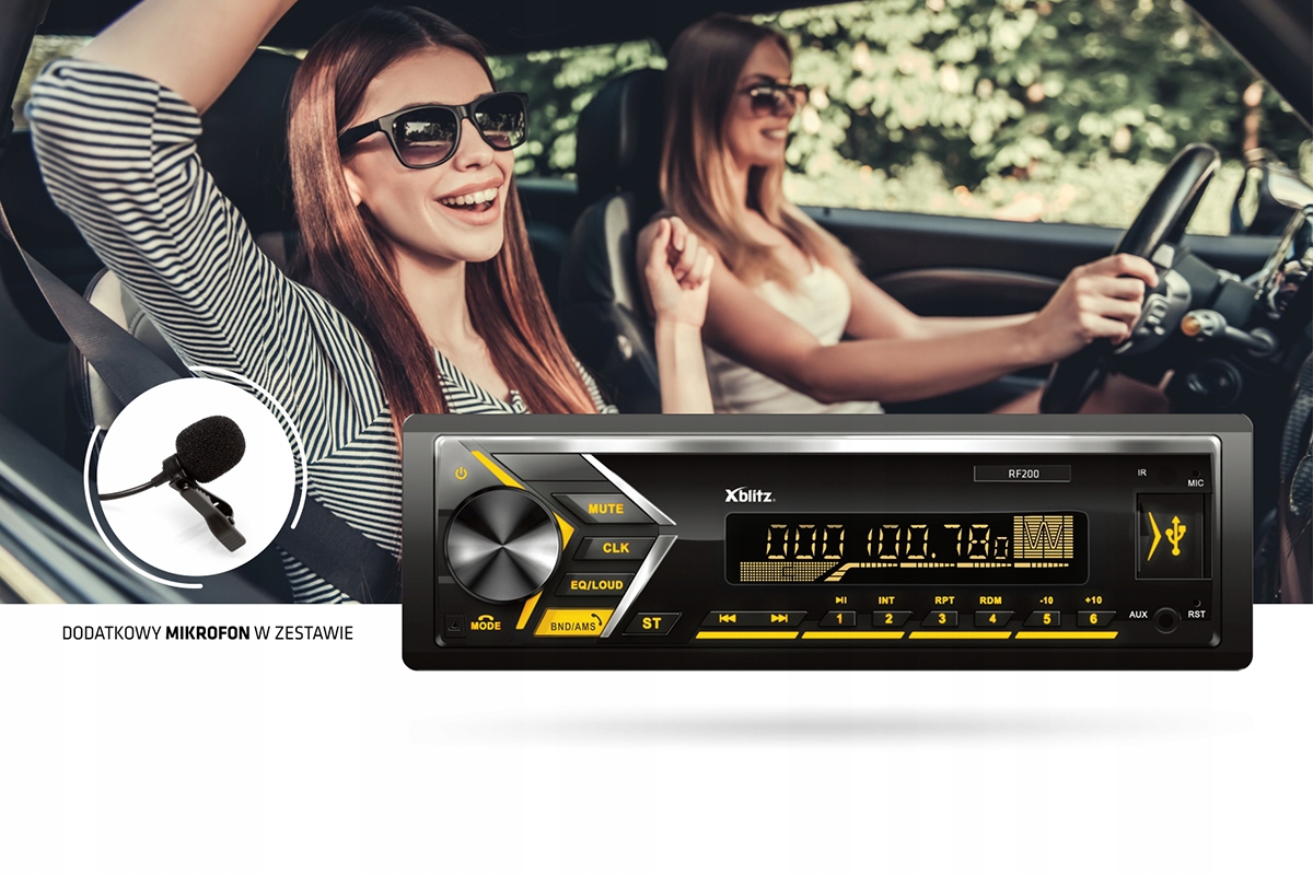 Xblitz RF200 Radio Bluetooth USB RENAULT CLIO 3 Rodzaj akcesoryjny