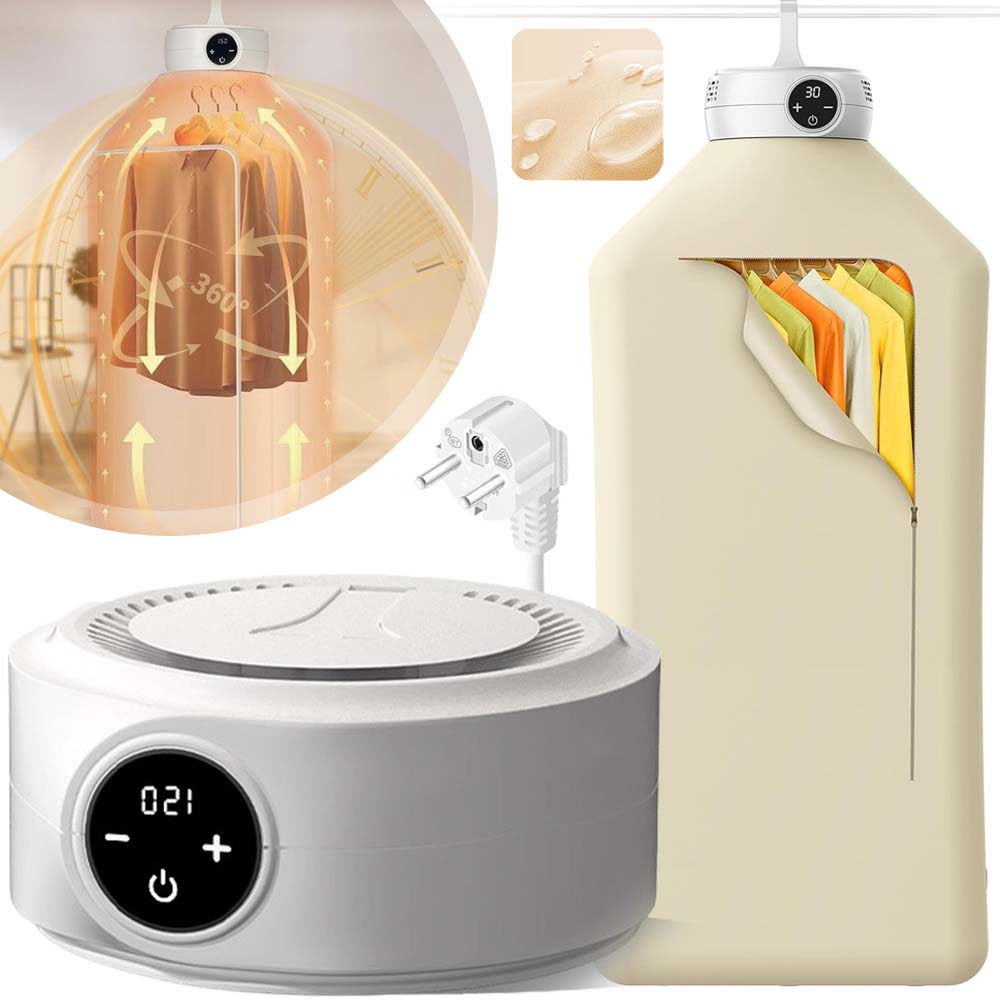 Levně Sušák Na Prádlo Rychlá Elektrická Přenosná Domácí 600W