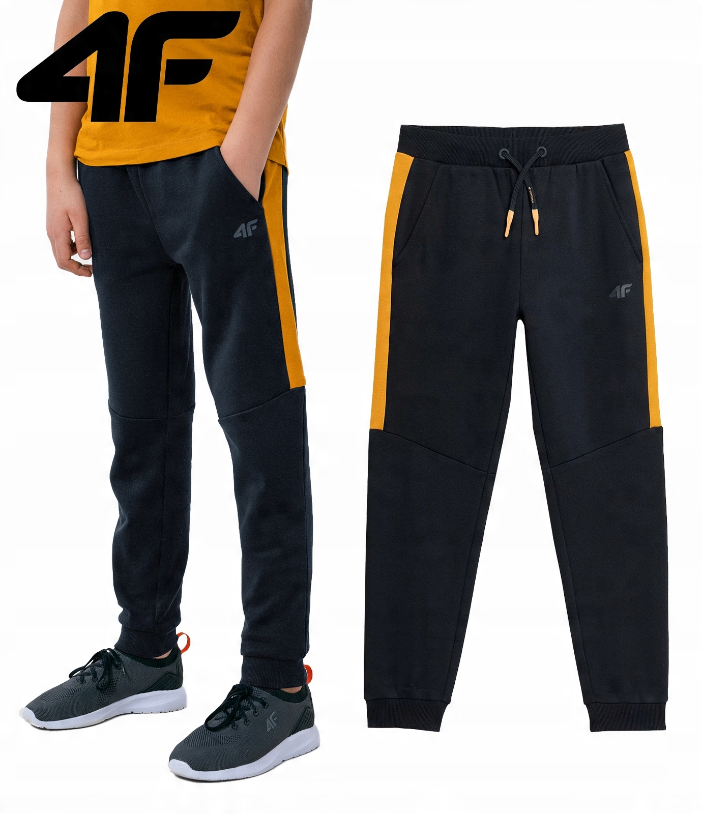 

4F Spodnie Joggery Dres Wf Granat Z22 JSPMD002 164