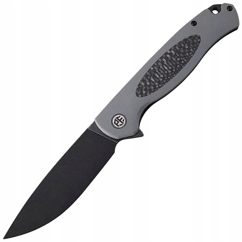 Nůž s klipem Petrified Fish Stamp PF-B03 Black Stonewash/Grey