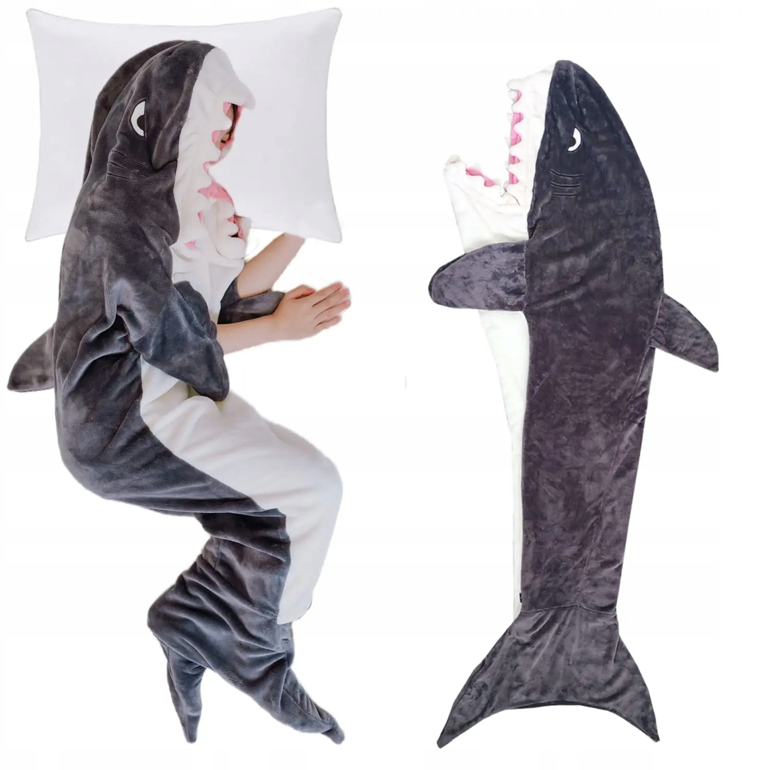 Deka Žralok Spacák Shark Blanket Jako Dárek Příjemná Fleecová Velikost XL, L, M