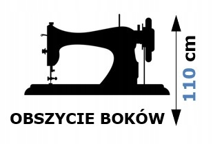 

Usługa obszycia 2 boków firany o wys. 110cm