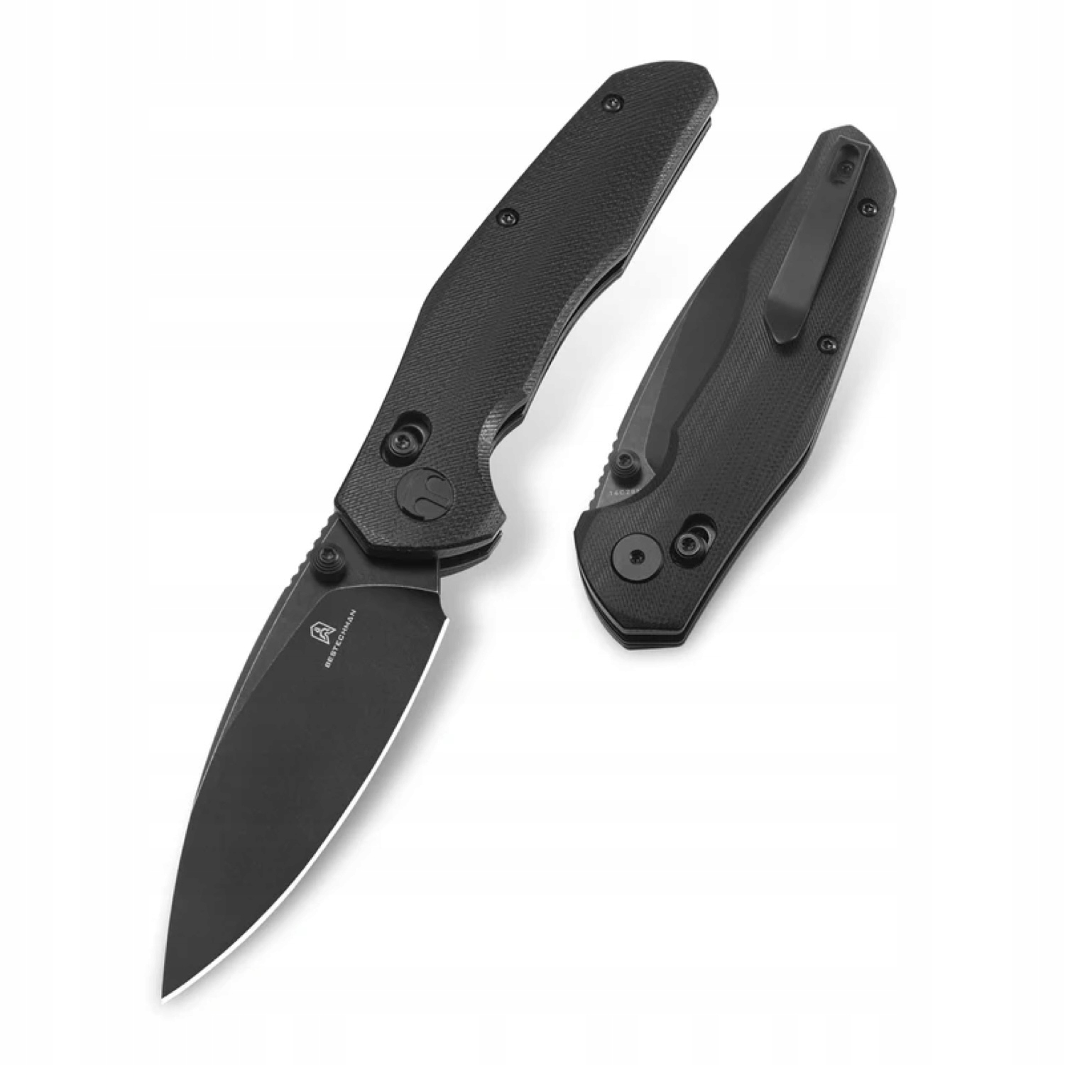 Nůž Bestechman Ronan Bar Lock Black Stonewash 14C28N Black G10