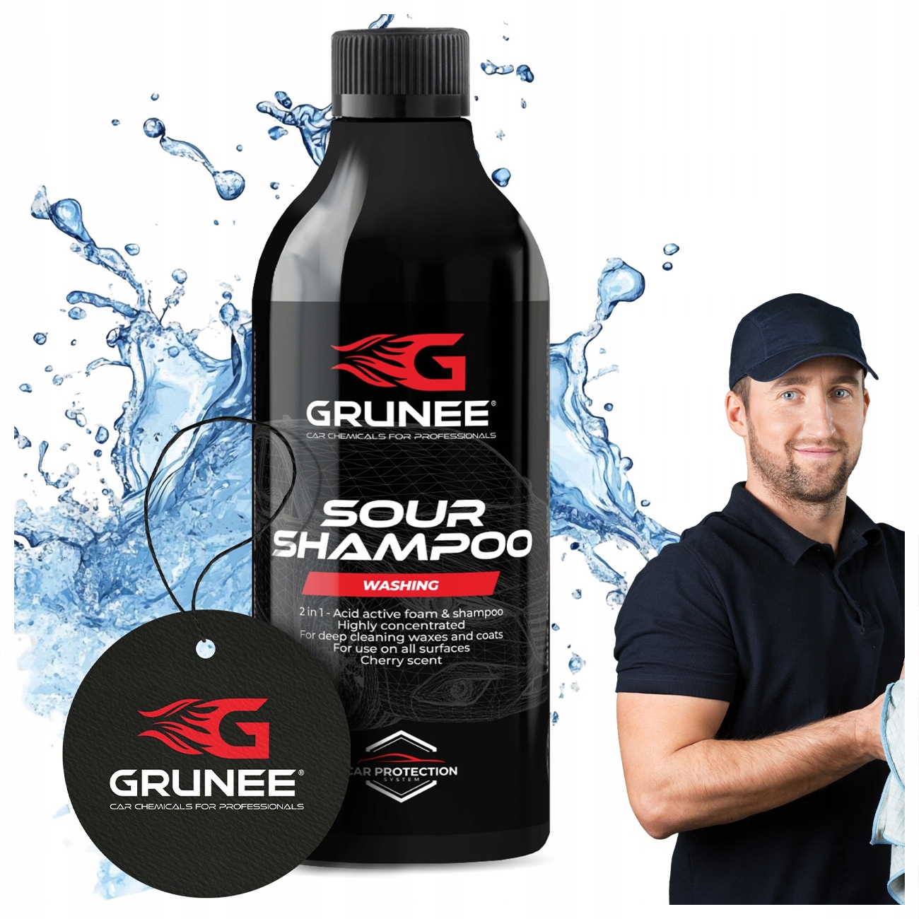 Szampon samochodowy Premium Sour Shampoo Grunee Kwaśny do powłok wosków