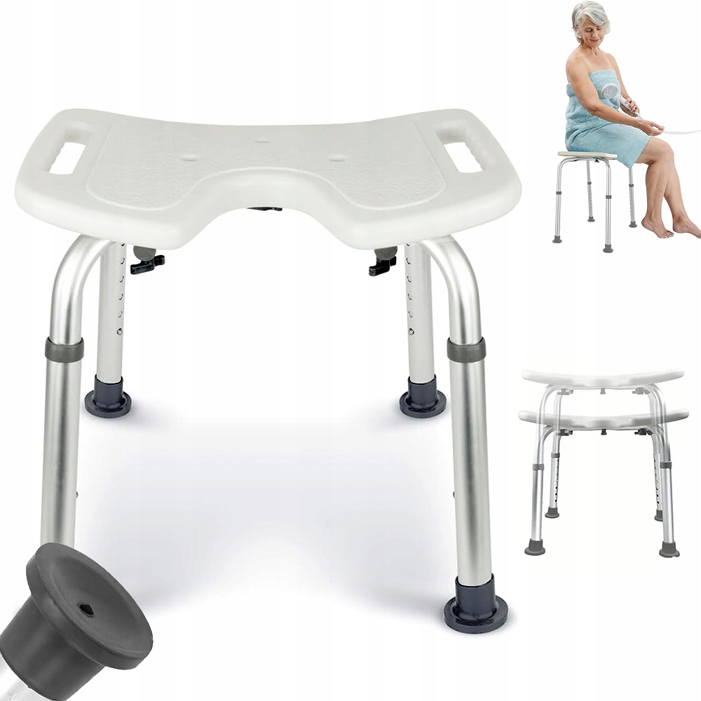 Taboret Prysznicowy Nośność 135 Kg Antypoślizgowe Do Osób Starszych I Ciąży