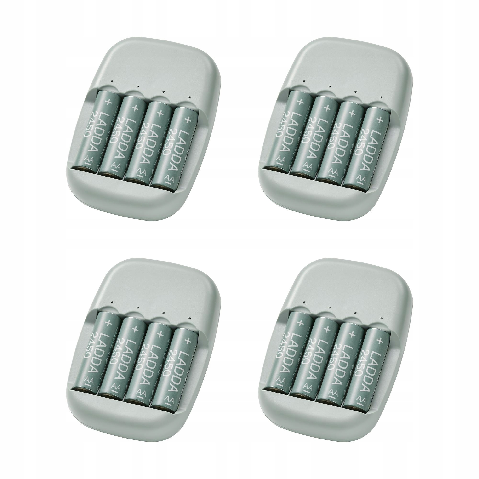 4 ks Nabíječka Stenkol a 4 nabíjecí baterie Ladda 2450 mAh