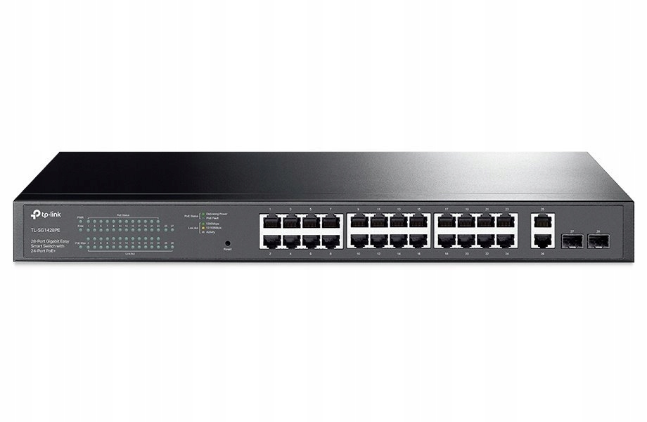 TP-Link TL-SG1428PE 24xGb Poe+ 250W, 2xGb nonPOE, 2xSFP rack switch Tl…