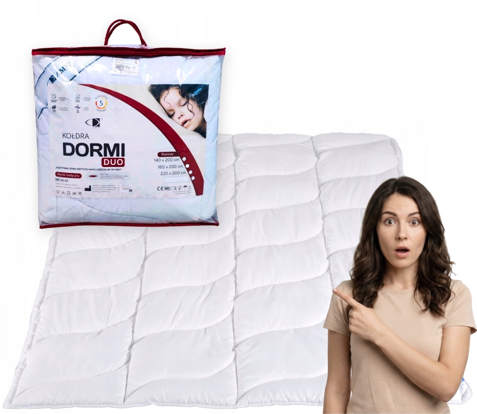 Antialergická Přikrývka Dormi Duo 160x200 Silná Teplá Na Zimu Amw