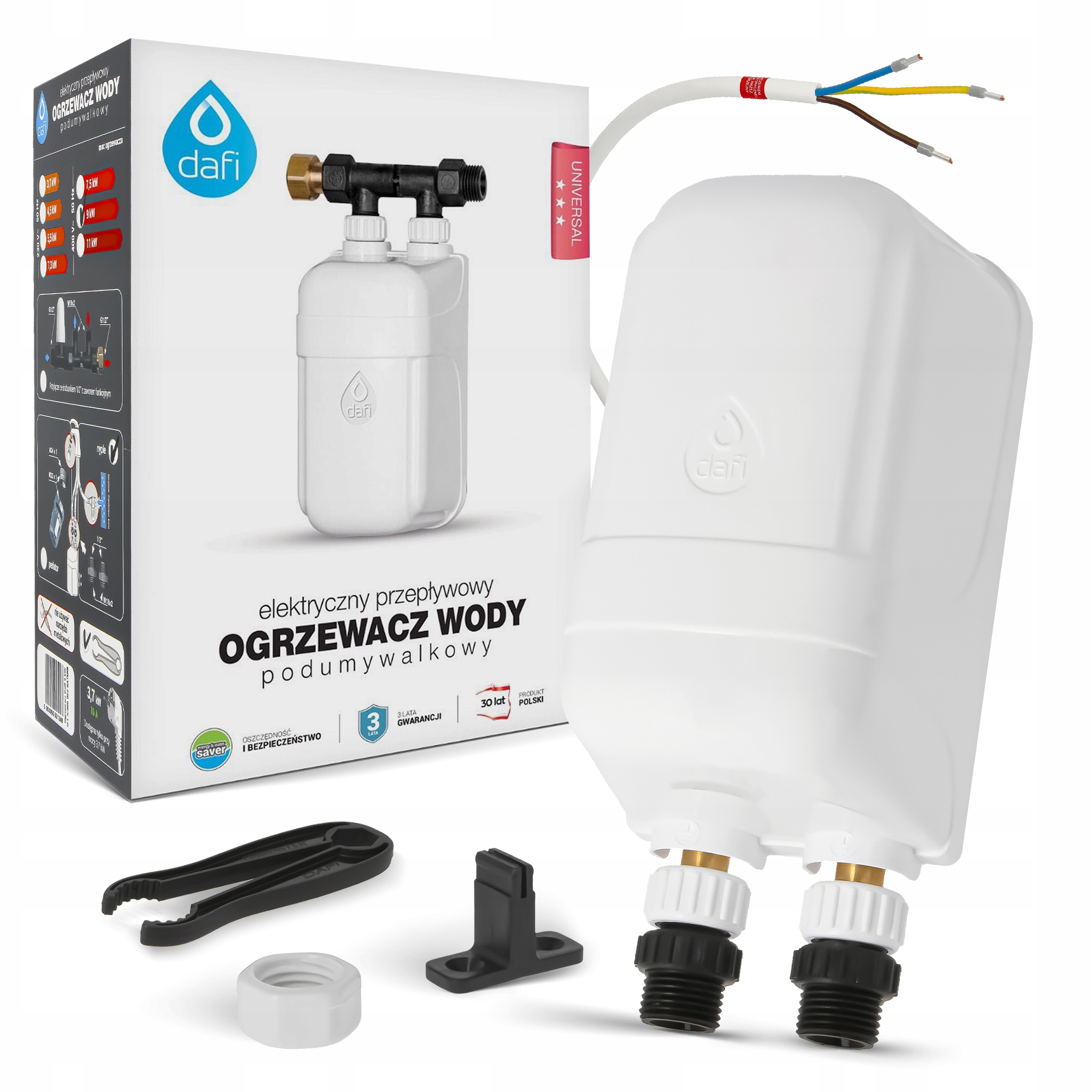Prietokový Ohrievač Vody 400V 9 kW Elektrický Ohrievač Dafi Sprcha 3Q
