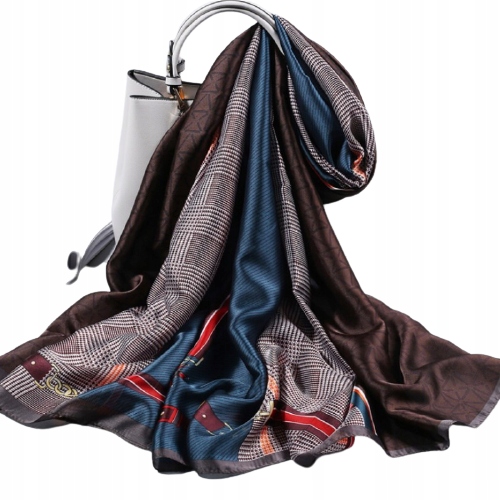 

Szal Szyfon Chusta Damska Z Printem 180x90 cm