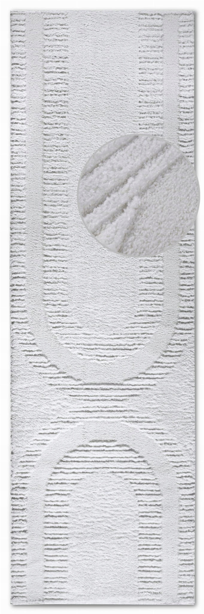 Behúň do chodby 80x240 cm, krémový, moderný kockovaný vzor