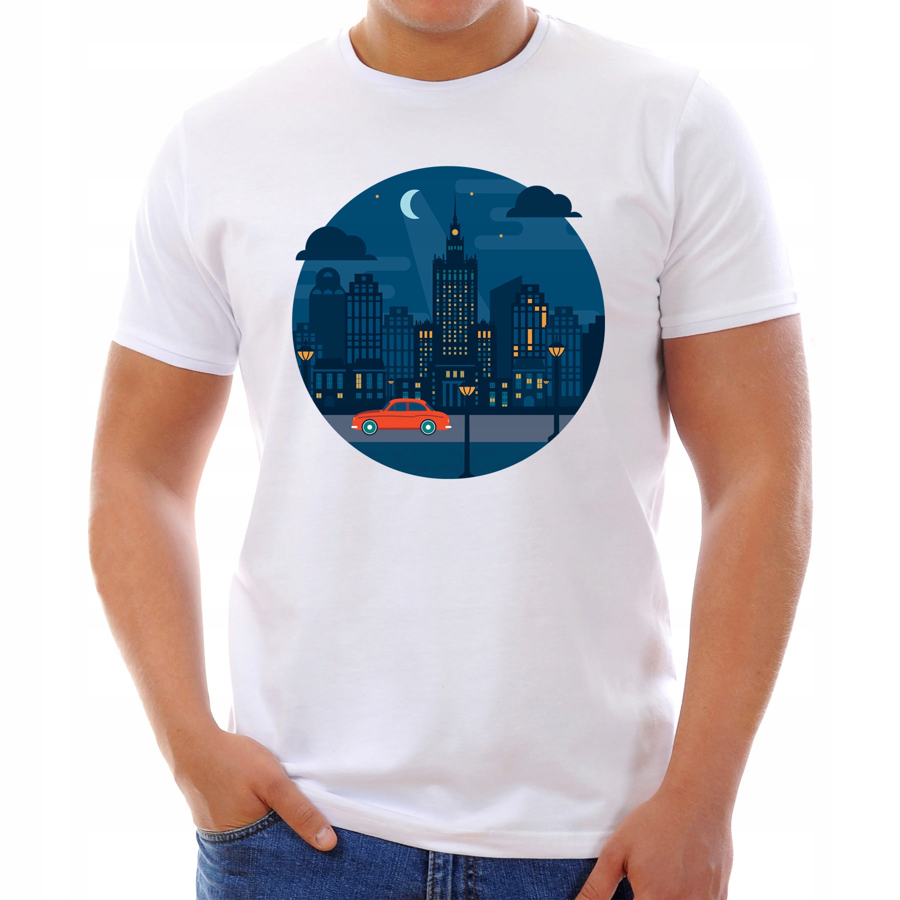 

Koszulka Warszawa Ilustracja (M):: M,: biały
