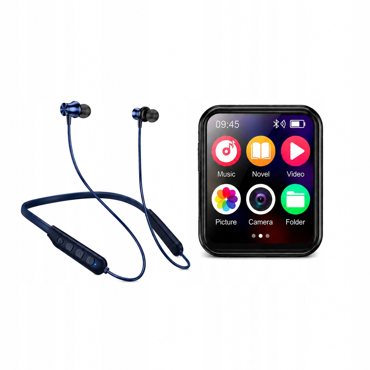 Multimediální přehrávač MP3 8GB s kamerou Bluetooth sluchátka Usb-c 30h
