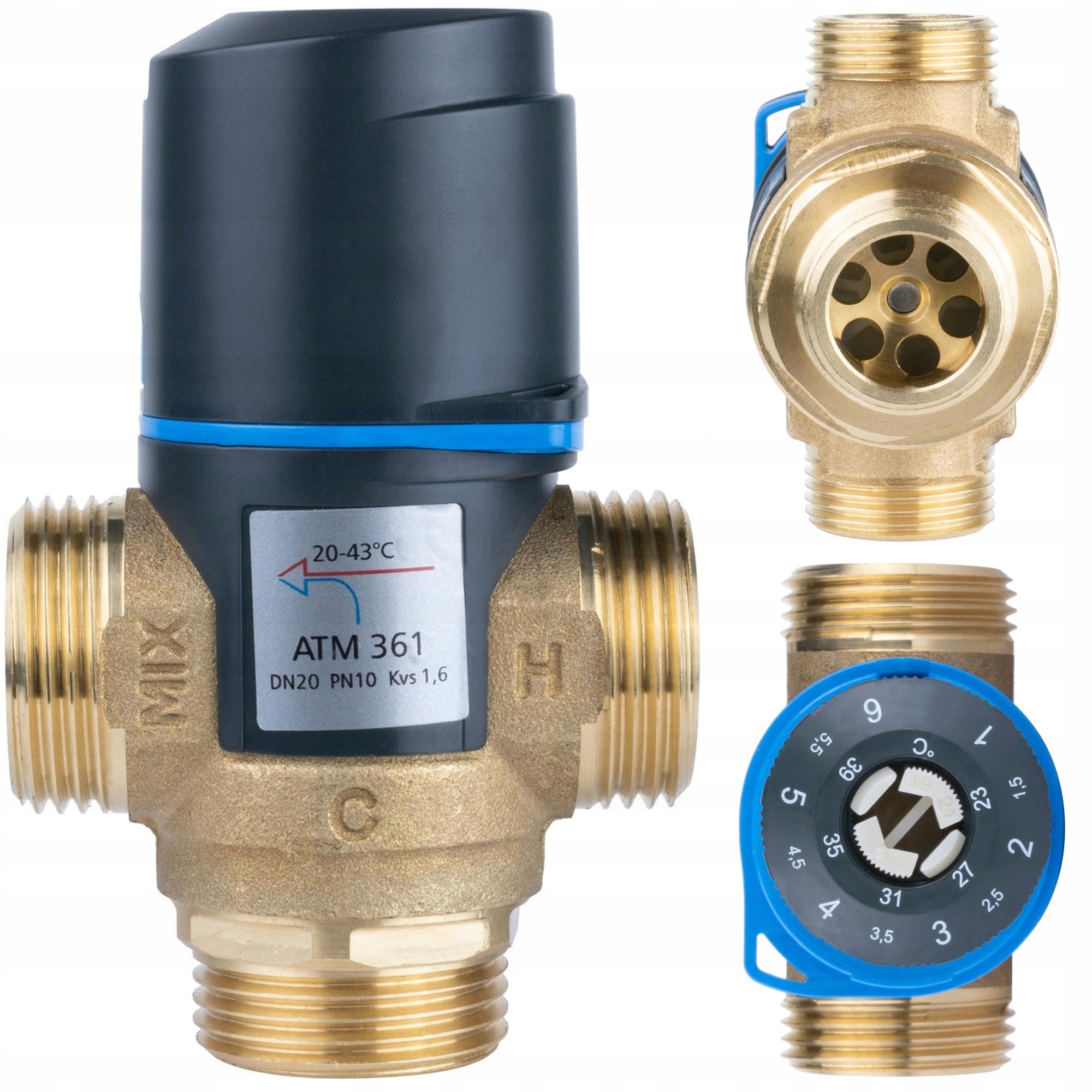 Termostatický Zmiešavací Ventil Atm 361 Afriso 1 Cola 20-43°C Kvs 1,6m3/h