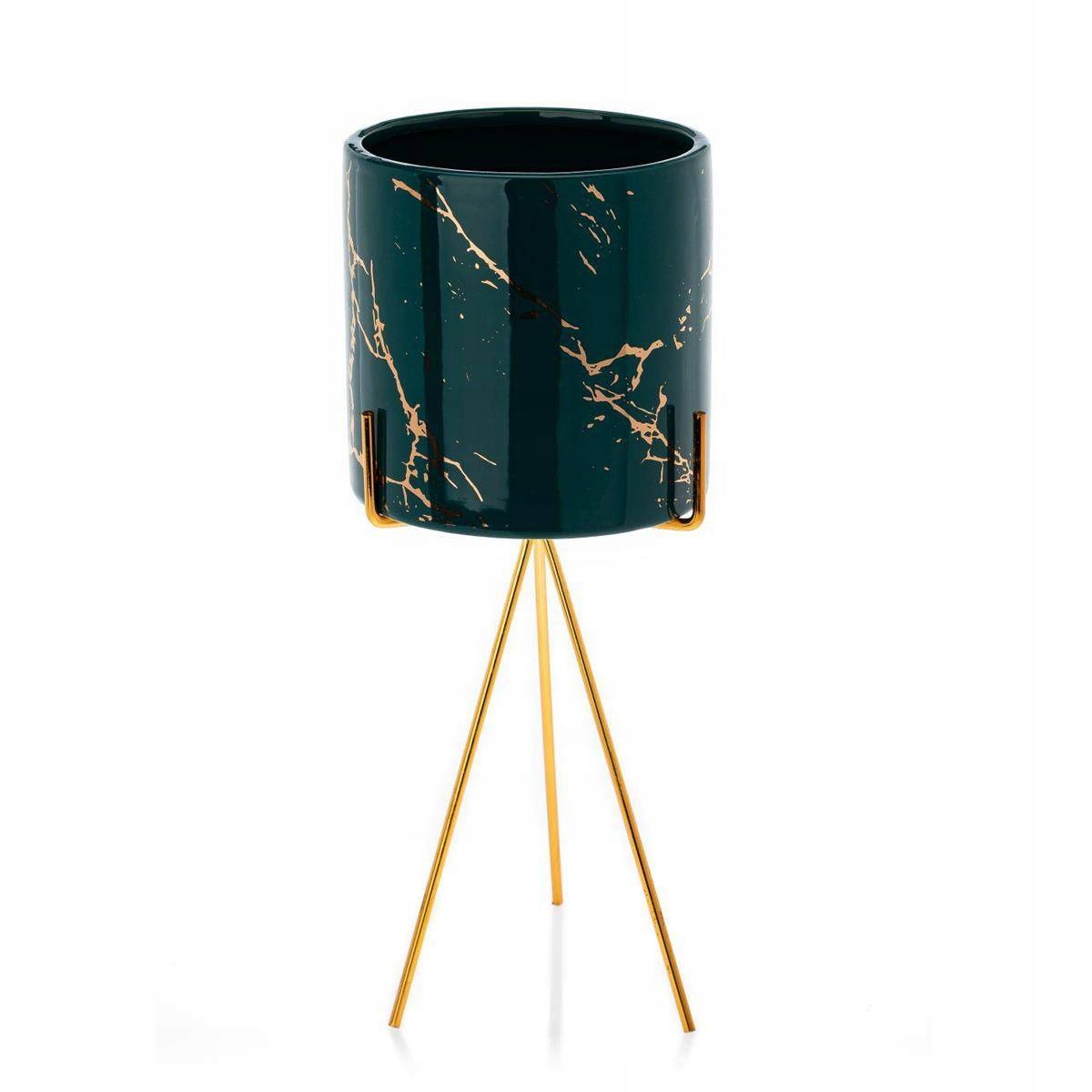 

Stylowa doniczka z metalowym stojakiem Green 32 cm