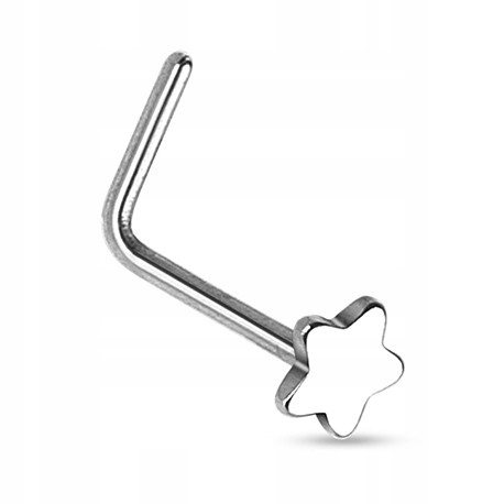 

Kolczyk do nosa z gwiazdką 0,8/6 srebrny