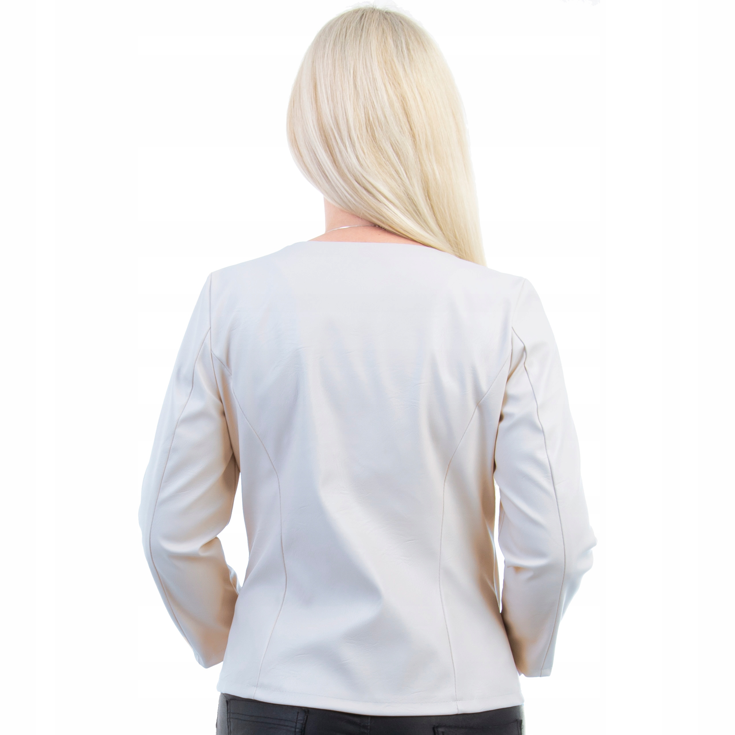 M187 ŻAKIET Z ECO SKÓRY SZARY r. 44 (XXL) Model M187